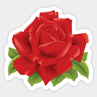 Red Rose Blossom Sticker